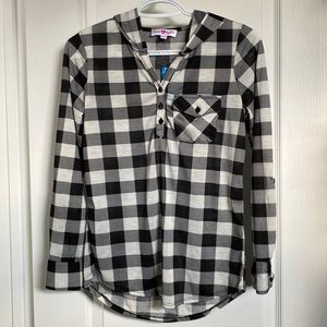 Girls Checkered Long Sleeve
